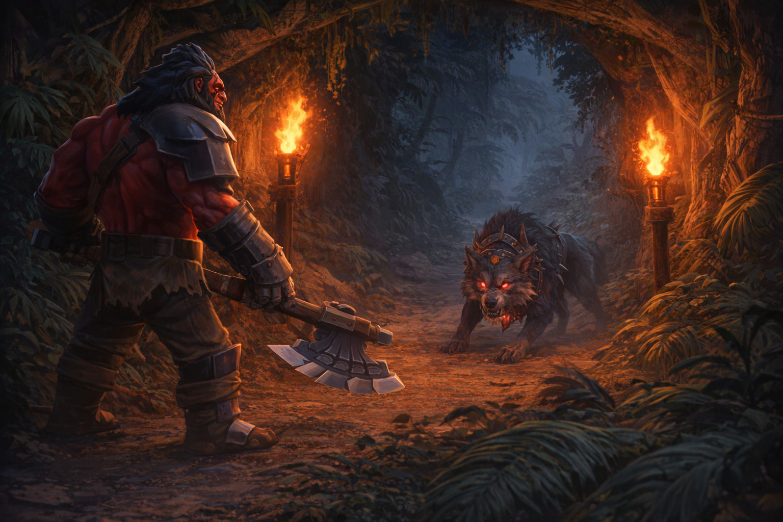 Axe using a dominated creep to control the jungle